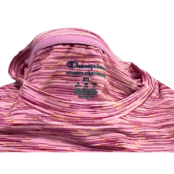 Champion Moisture Wicking Anti Odor Ruched Side Short Sleeve Active Top Sz 2XL W - Picture 9 of 9